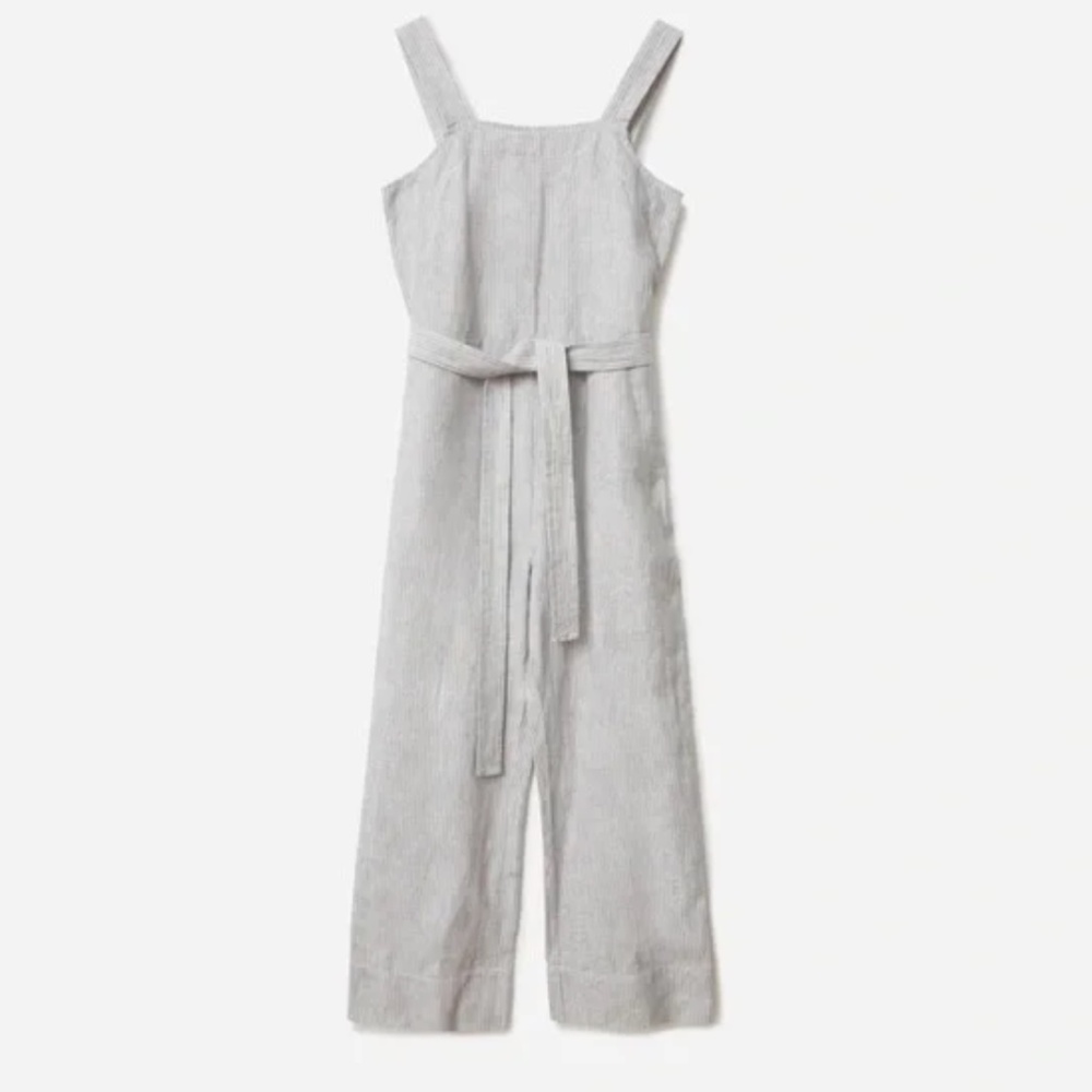 Everlane Linen Jumpsuit Square Neck